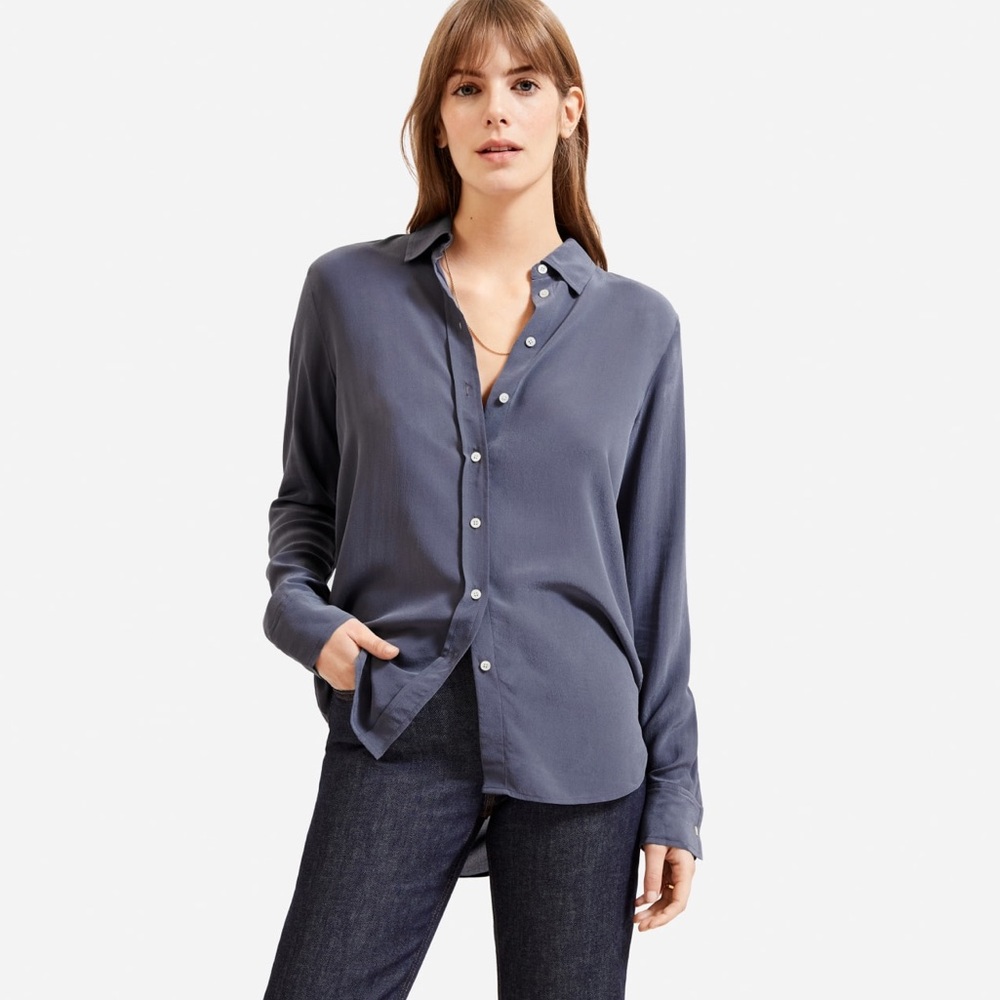 Everlane 100% Silk Button Down